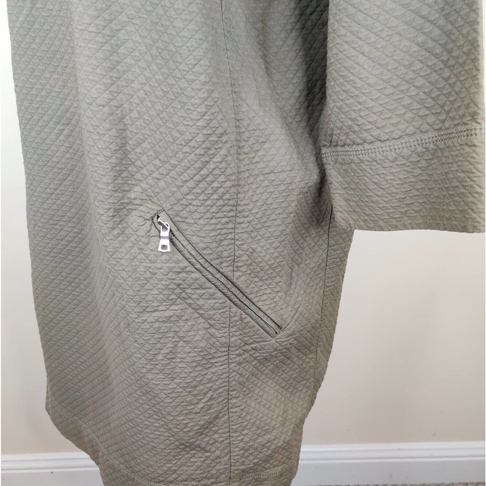 Gap Shift Dress Zipper Pockets Olive Green Cotton - Picture 5 of 7